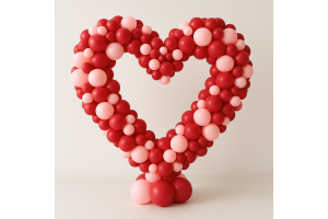 Cuore composto da palloncini