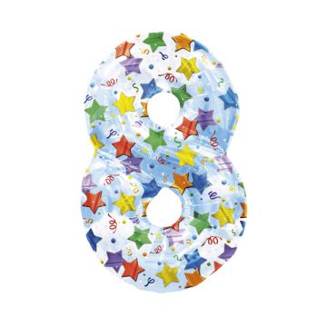 PALLONCINO NUMERO 8 STELLE PZ.1