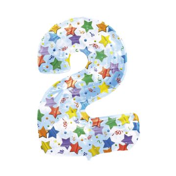 PALLONCINO NUMERO 2 STELLE PZ.1