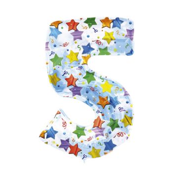 PALLONCINO NUMERO 5 STELLE PZ.1