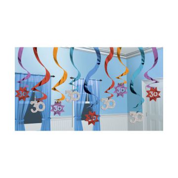 DECORAZIONE 30 ANNI SPIRALE PZ.15