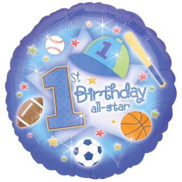 PALLONCINO 1° COMPLEANNO MASCHIO PZ.1