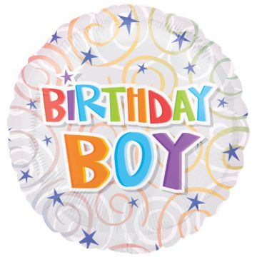 PALLONCINO BIRTHDAY BOY SWIRLS PZ.1