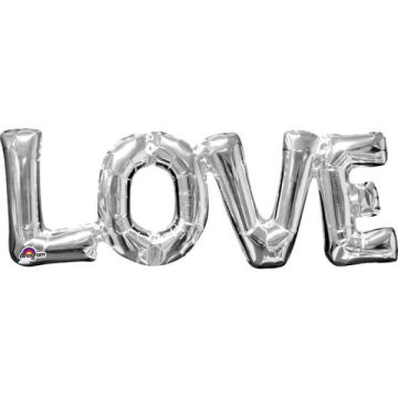Palloncino Love Argento Pz.1