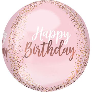 PALLONCINO COMPLEANNO ROSEGOLD ORBZ PZ.1