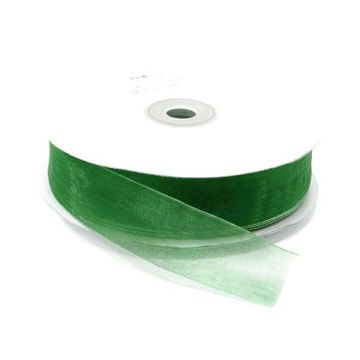 NASTRO ORGANZA VERDE SCURO PZ.1