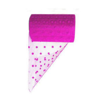 Tulle pois fuxia pz.1, CM.12.5 X MT.25