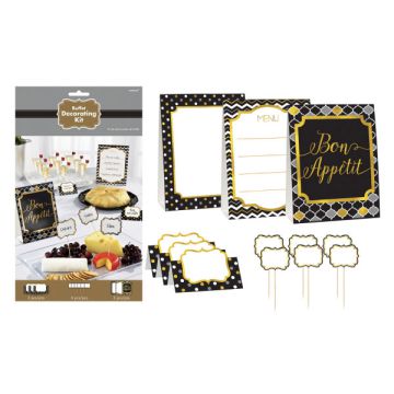 DECORAZIONE BUFFET NERO MINIS PZ.1