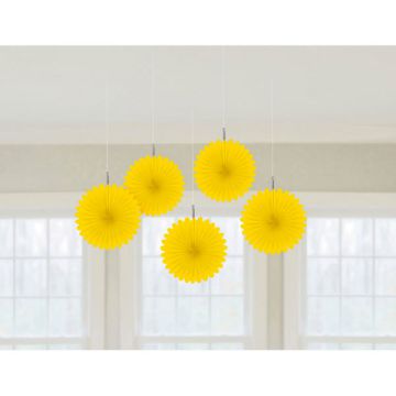 DECORAZIONE ROSONE GIALLO PZ.5