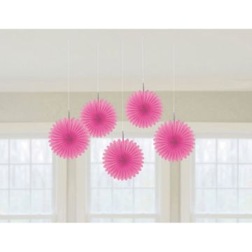 DECORAZIONE ROSONE ROSA PZ.5