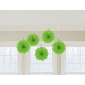 DECORAZIONE ROSONE VERDE PZ.5