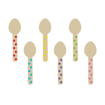 Cucchiaino Legno Arcobaleno Minis Pz.12