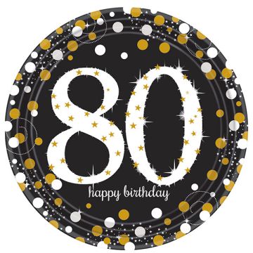 PIATTI 80° COMPLEANNO GOLD PZ.8