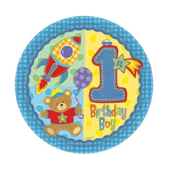 PIATTI 1° COMPLEANNO BAMBINO PZ.8