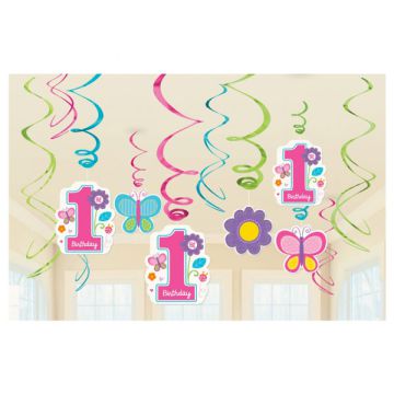 FESTONE 1° COMPLEANNO BAMBINA PZ.12