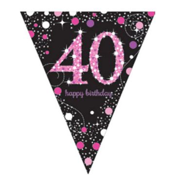 BANDIERINA 40° COMPLEANNO PZ.1