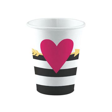 Bicchieri everyday love big heart pz.8
