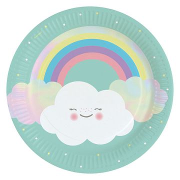 Piatti Arcobaleno E Nuvole Pz.8