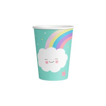 Bicchieri arcobaleno e nuvole pz.8