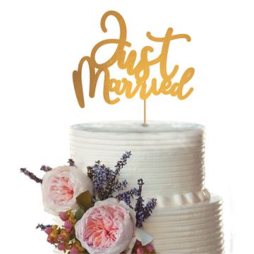 Decorazione Torta Just Married Pz.1