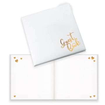 Guest Book Matrimonio Bianco E Oro Pz.1