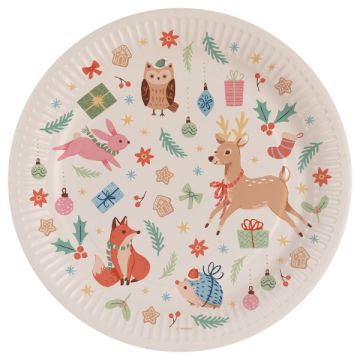 Piatti Natale Bosco Invernale Pz.8