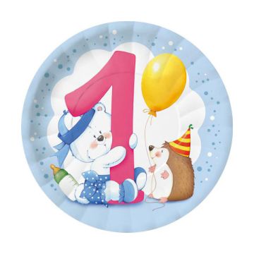 PIATTINI 1° COMPLEANNO BAMBINO PZ.8