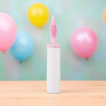 Pompa manuale a doppia azione bianca e rosa pz. 1
