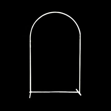 Telaio Ad Arco In Metallo Bianco Mt.2 H X1