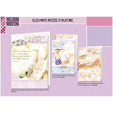 Biglietto Eleganti Nozze D'autore