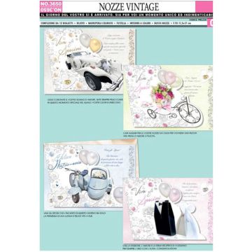 Biglietto Nozze Vintage