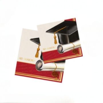 Tovaglioli Laurea Ad Maiora 33x33 Pz.16