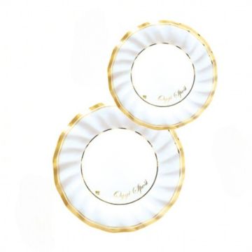 Piatti Matrimonio Cm.20 Gold Pz.6