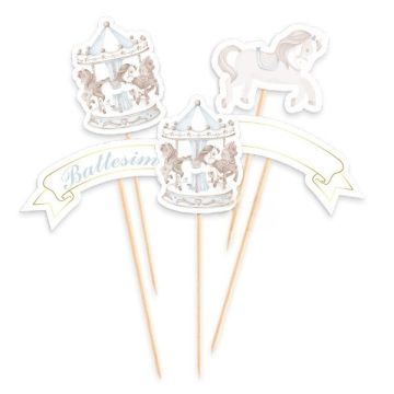 Mini Cake Topper Carillon Blue Pz.5
