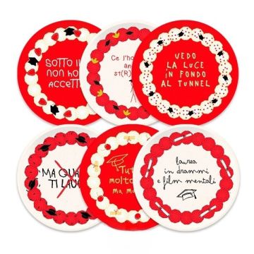Piatti Laurea Mix Cm.18 Pz.6