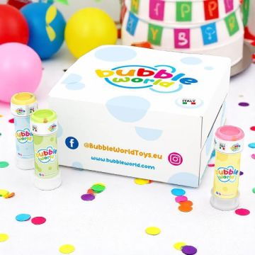 Bolle di sapone senza licenza, classiche e versatili, perfette come gadget neutro per ogni tipo di evento.