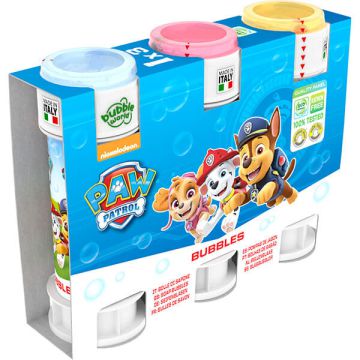 Bolle di sapone con i personaggi di Paw Patrol, pensate per i più piccoli e ideali come omaggio nelle feste.
