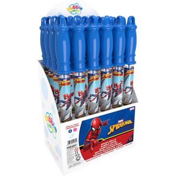 Spada bolle Spiderman con grafica Marvel, perfetta per scatenare divertimento e bolle in formato maxi.