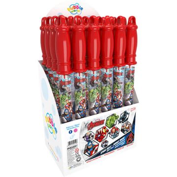 Spada bolle Avengers Marvel da 120ml, ideale per giochi dinamici e feste a tema supereroi.