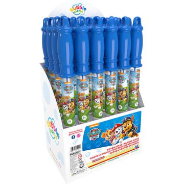 Spada bolle Paw Patrol con impugnatura illustrata, perfetta per party a tema cuccioli e giochi all'aperto.