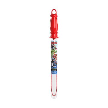 Spada bolle Avengers da 120ml, con impugnatura personalizzata, ideale per giochi d'azione e feste supereroi.