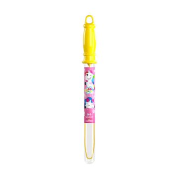 Spada bolle Unicorno con nuovo manico decorato, formato da 120ml per giochi da fiaba e feste incantate.
