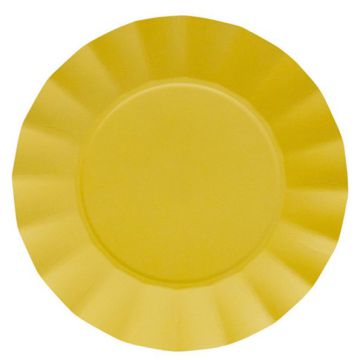 Piatti grandi giallo pz.20 CM.24.5 COMPOSTABILE