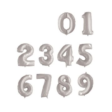 KIT NUMERI ARGENTO GLITTER PZ.50