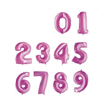 KIT NUMERI FUXIA GLITTER PZ.50