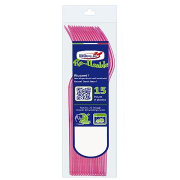 Forchette Fuxia Riutilizzabili Pz.15