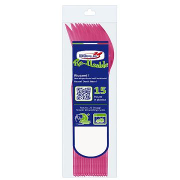 Cucchiai Fuxia Riutilizzabili Pz.15