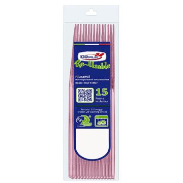 Coltelli Rosa Riutilizzabili Pz.15