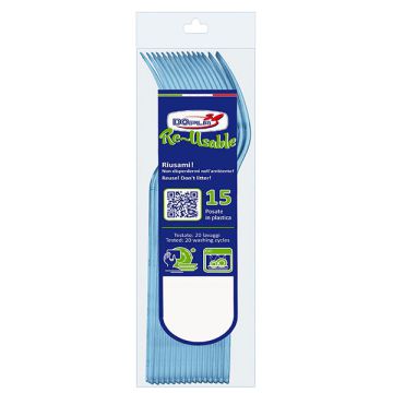 Forchette Azzurre Riutilizzabili Pz.15