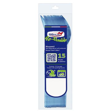 Cucchiai Azzurri Riutilizzabili Pz.15